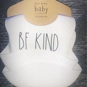 Rae Dunn Silicone Bibs (2) Brand New